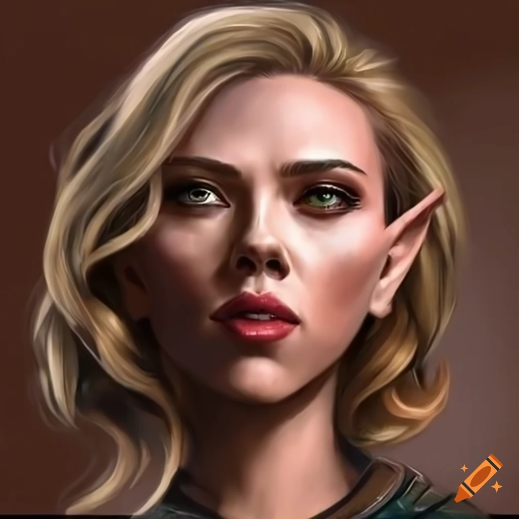 Image Of Scarlett Johansson As A Blonde Elf Rogue On Craiyon dnd-character-sheet-fantasy-character-design-character-design