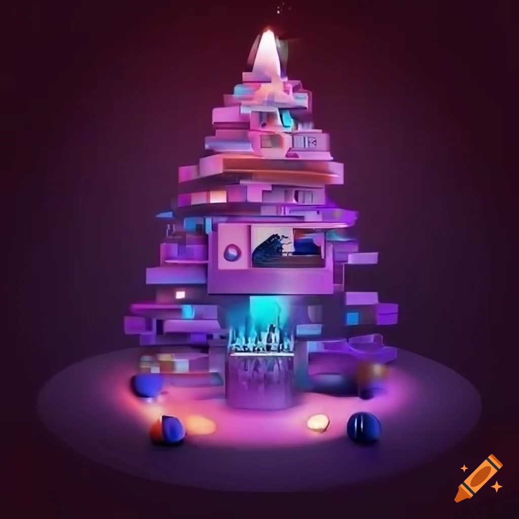 realistic-3d-graphics-of-futuristic-advent-calendar-on-craiyon