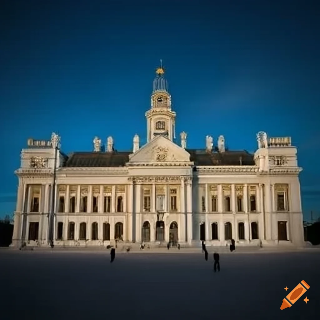 Stunning white palace on Craiyon
