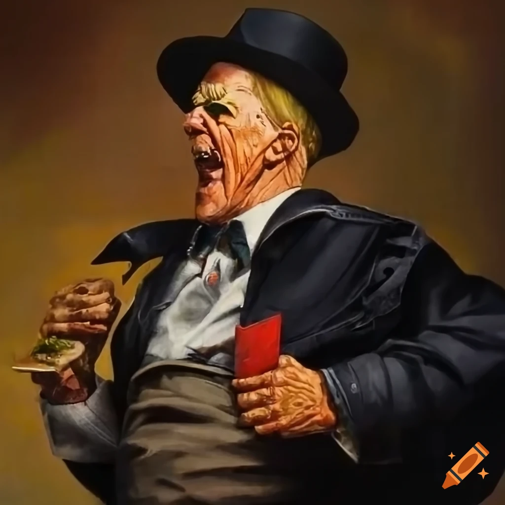 Norman rockwell's rendition of a batman villain in full metal jacket on Craiyon