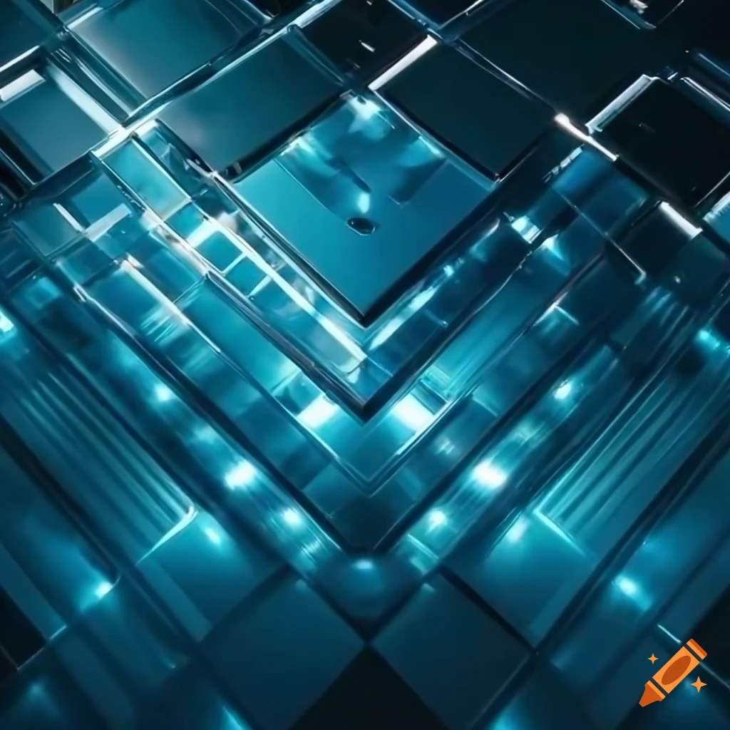 ultra realistic pixel image of a futuristic laboratory