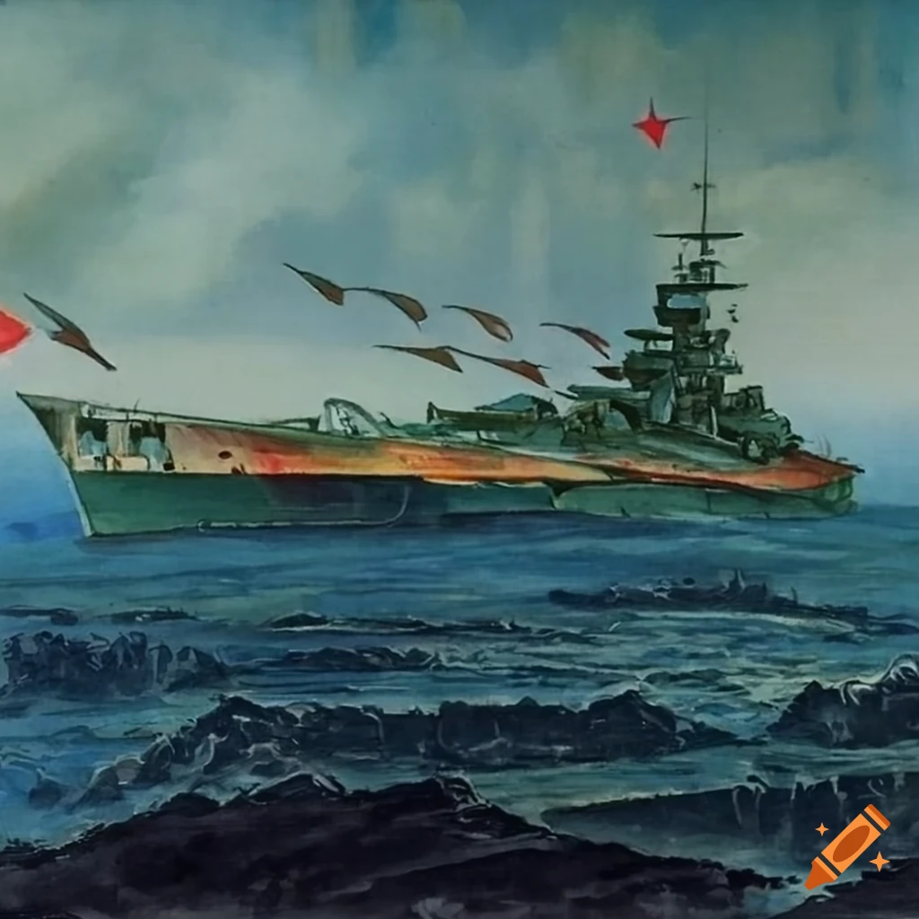 illustration of Japanese war machines during World War II