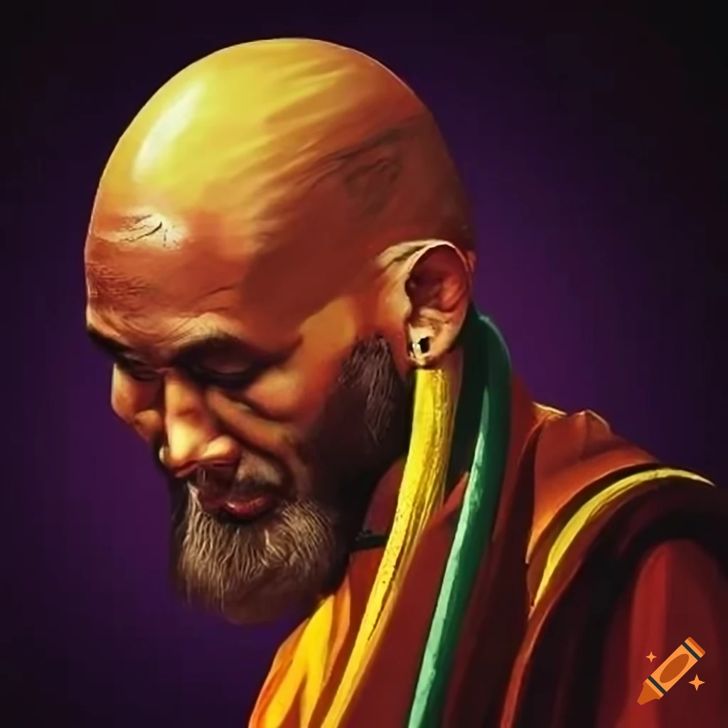 image of a Rastafarian monk