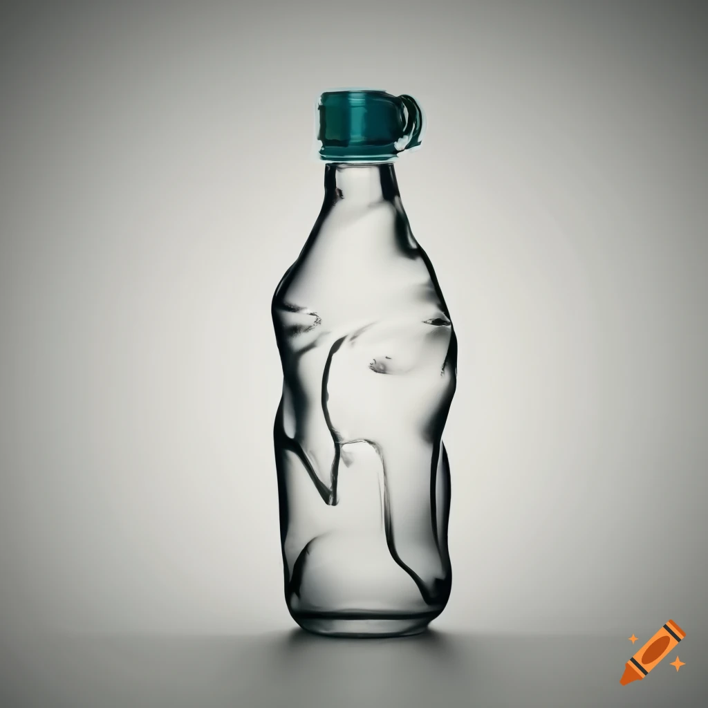 Image promoting eco-friendly reusable water bottles on Craiyon