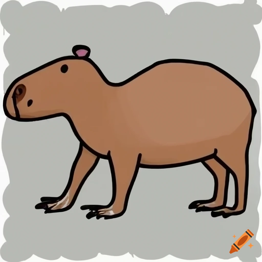 cartoon capybara saying no