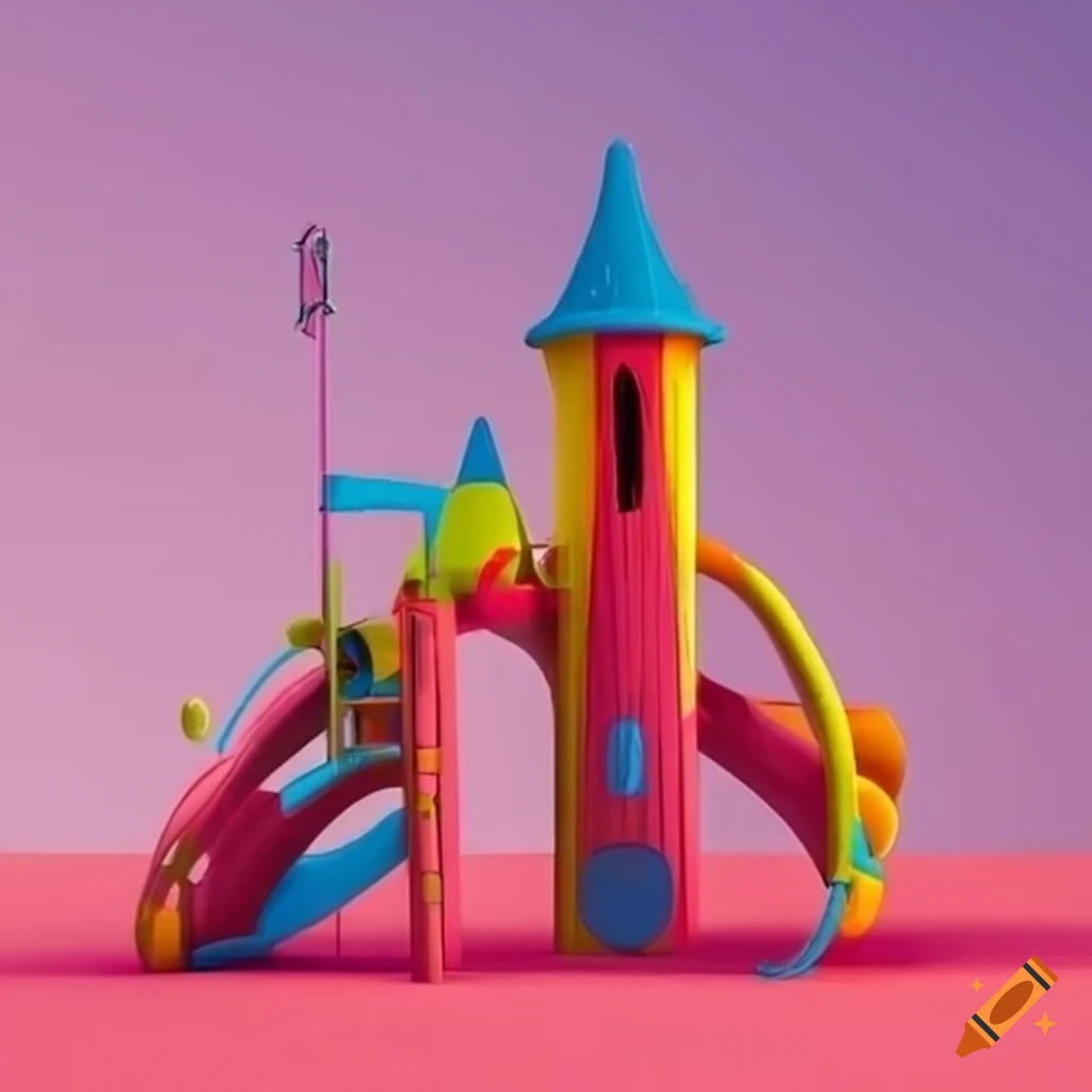 colorful and surreal playground