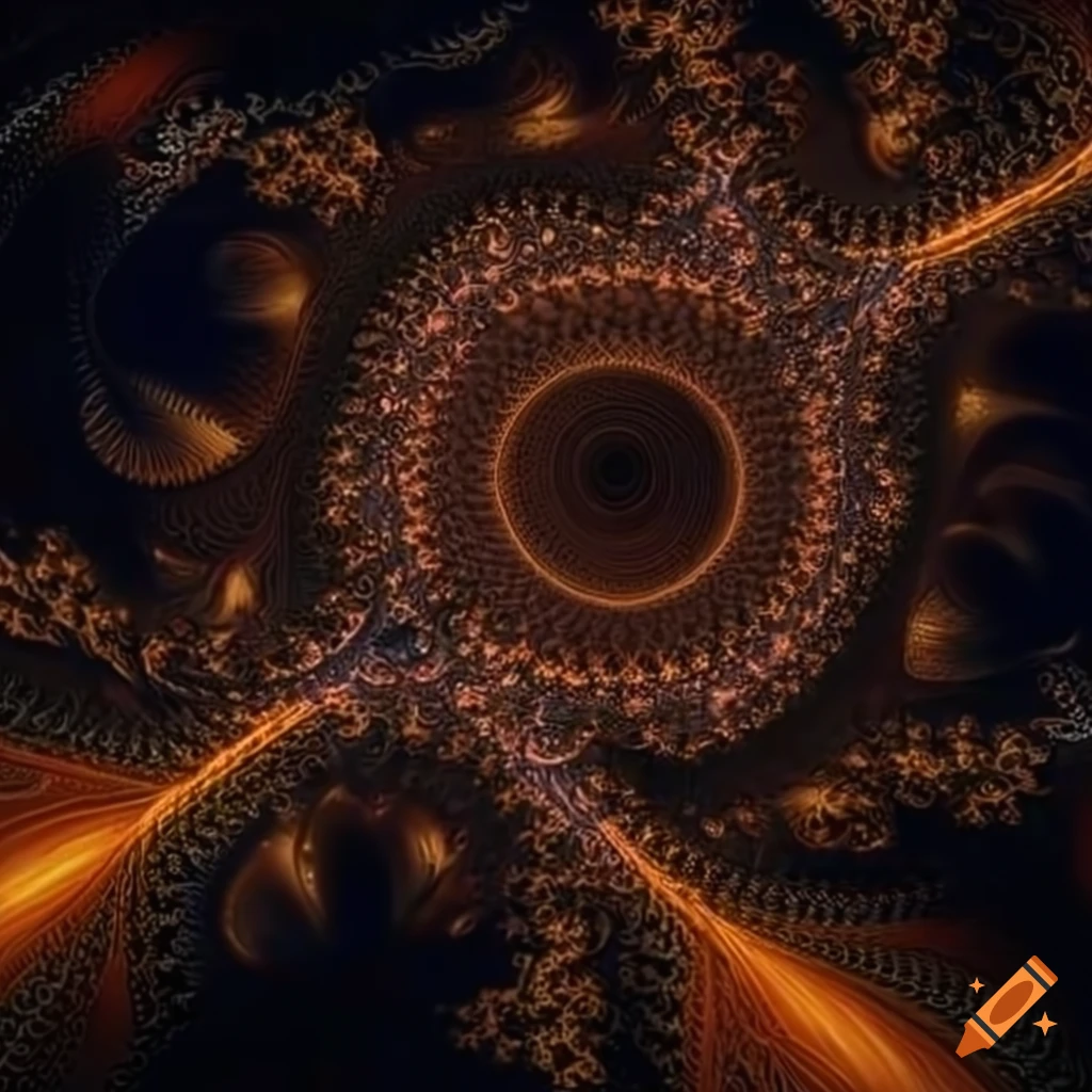 intricate fractal patterns made of light