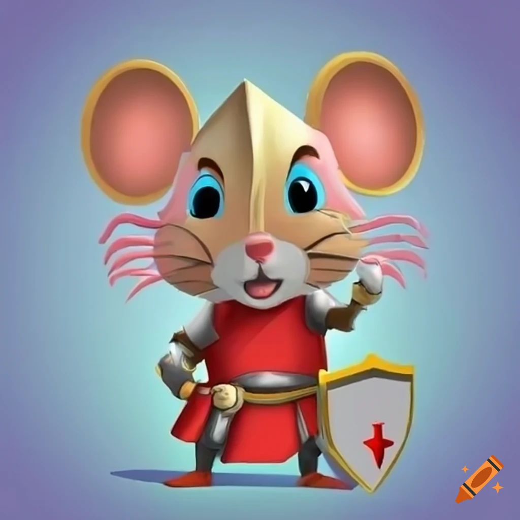 Mouseling Knight Illustration of a mouse as a knight on Craiyon
