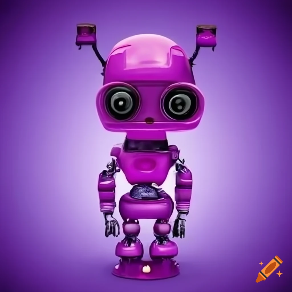 bustpicture of a purple and pink robot with antennas