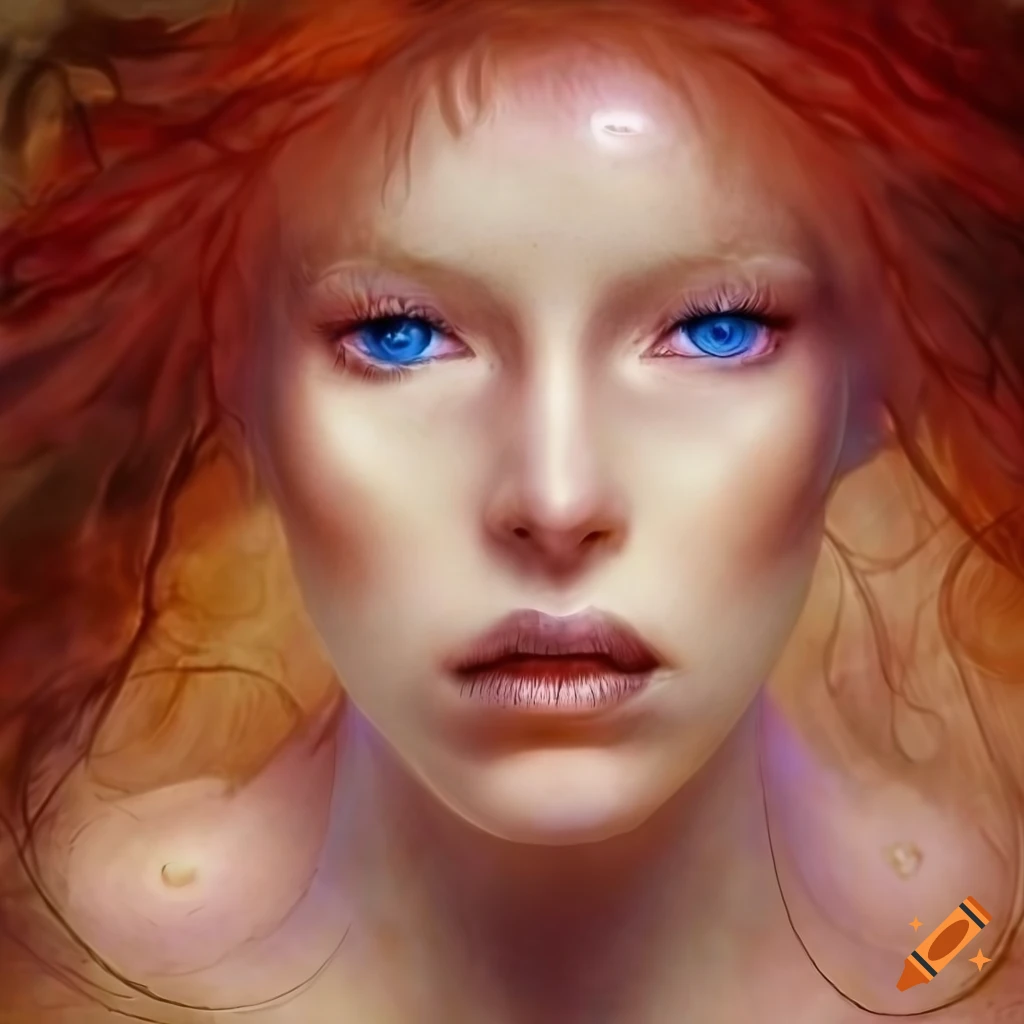close-up-of-a-red-haired-mermaid-goddess-at-water-s-edge-in-lush