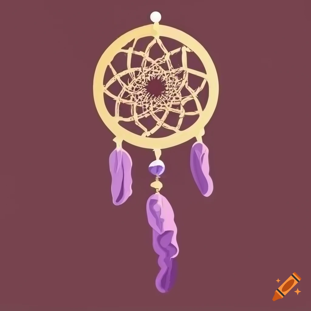minimalist vector art of a dreamcatcher