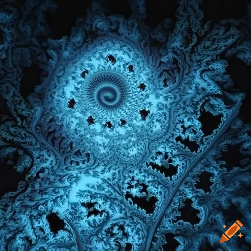 highly detailed fractal patterns made of ice