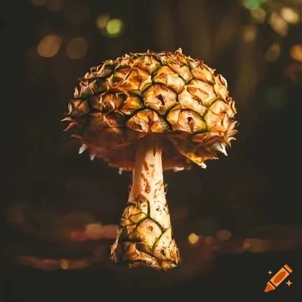 pineapple mushroom sculpture