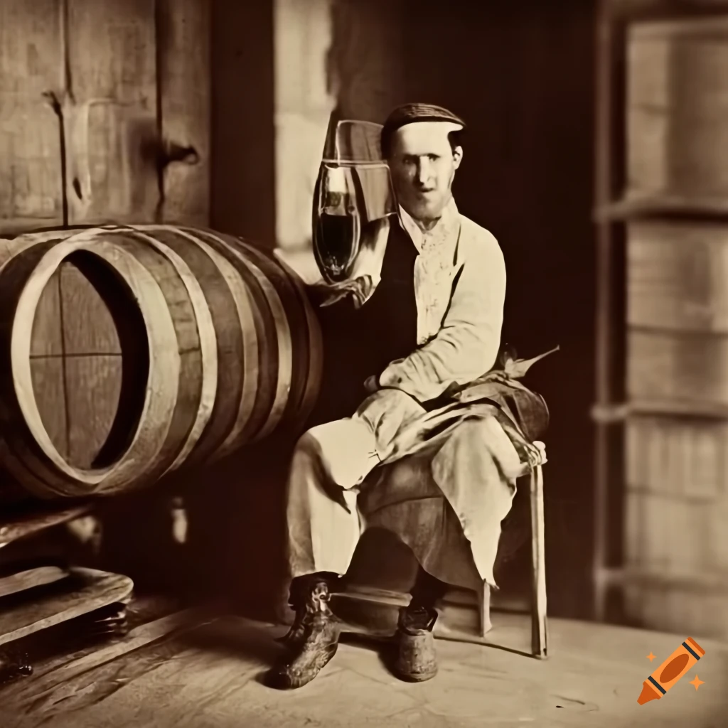 1800s photograph of a french winemaker on Craiyon