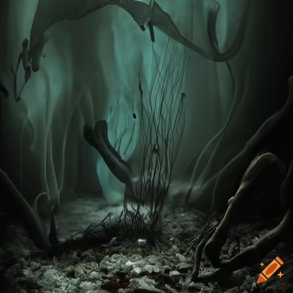 surreal artwork of a penguin with twisted elements