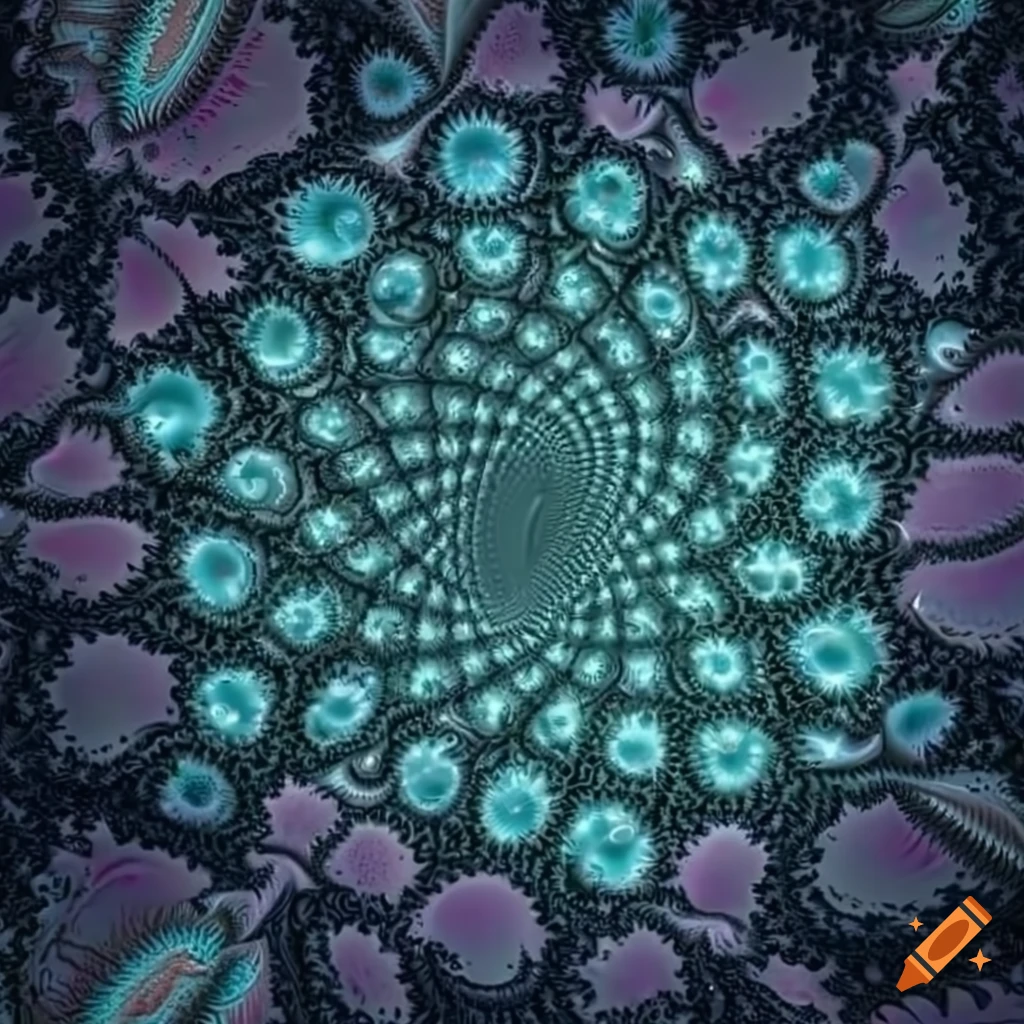 detailed fractal patterns resembling plants