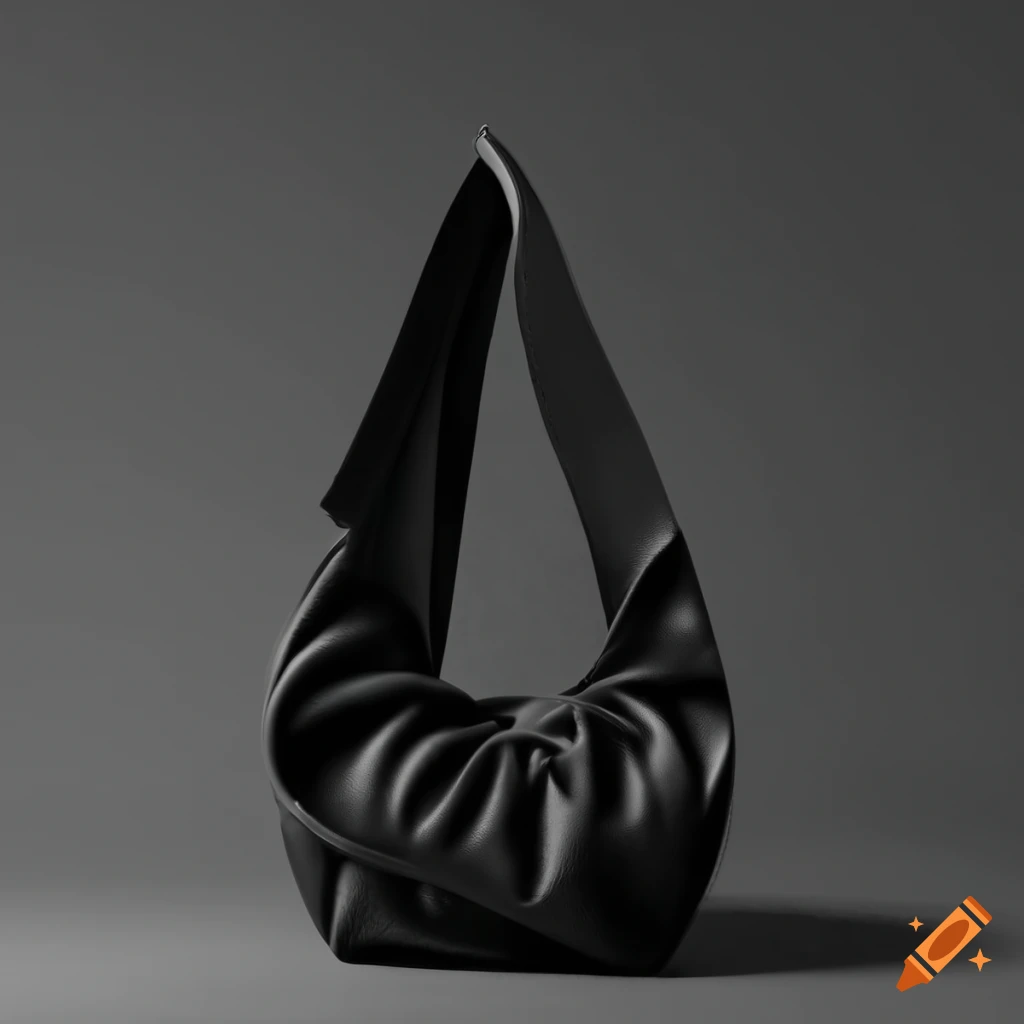 sophisticated black bag with abstract shapes