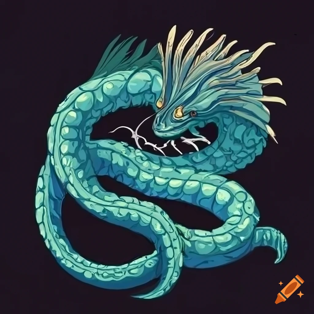 Chinese mythic dragon poster template. Legendary oriental mythological  creature on white background. Asian ceremonial serpent in threatening pose  hand drawn illustration. New Year banner design layout Stock Vector Image &  Art -