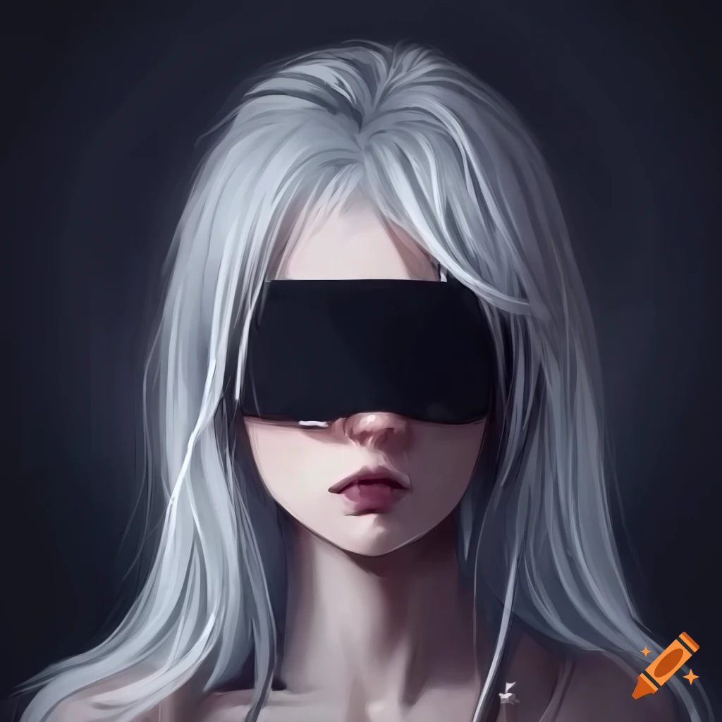bj16-art-girl-anime-blindfolded-white-wallpaper