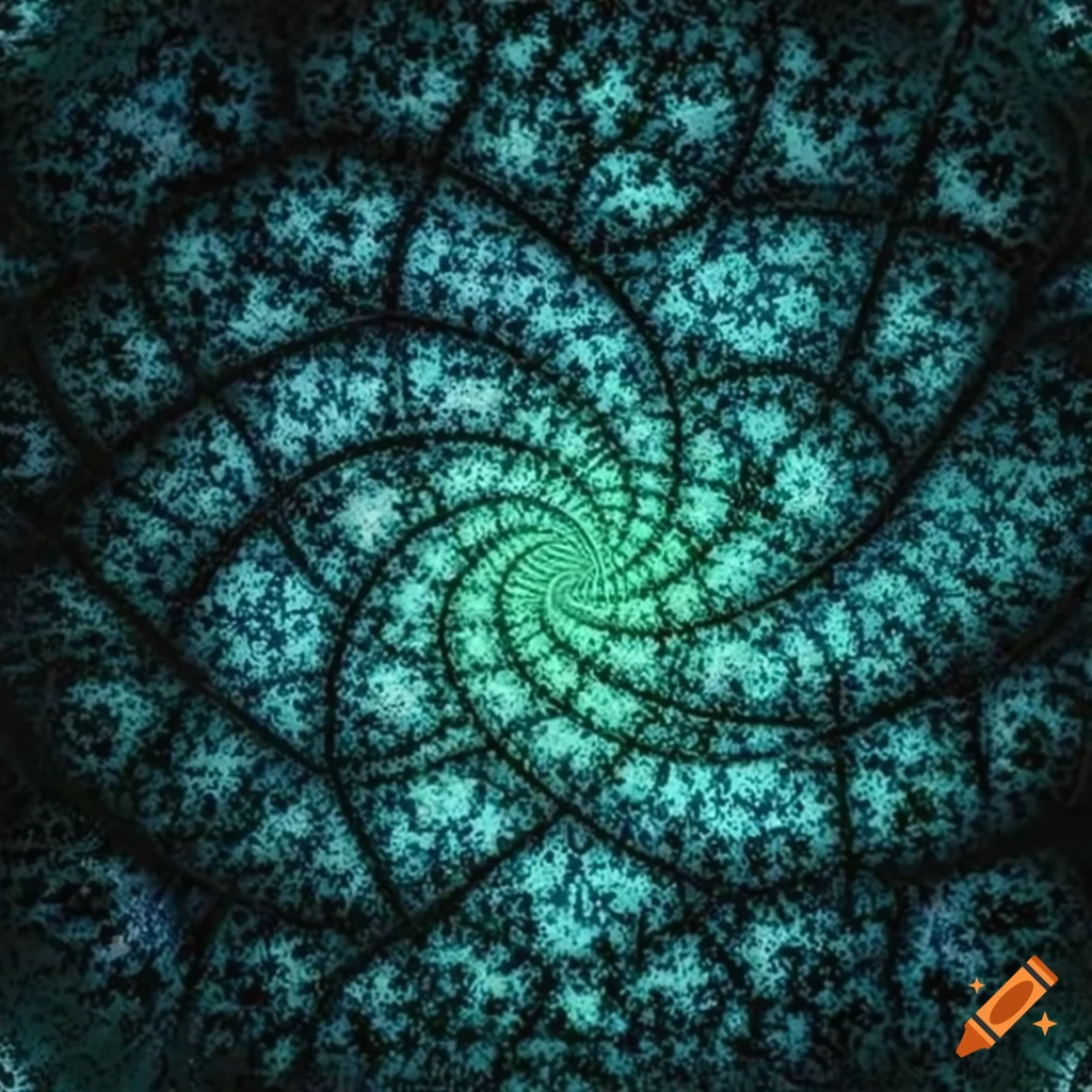detailed fractal patterns resembling plants