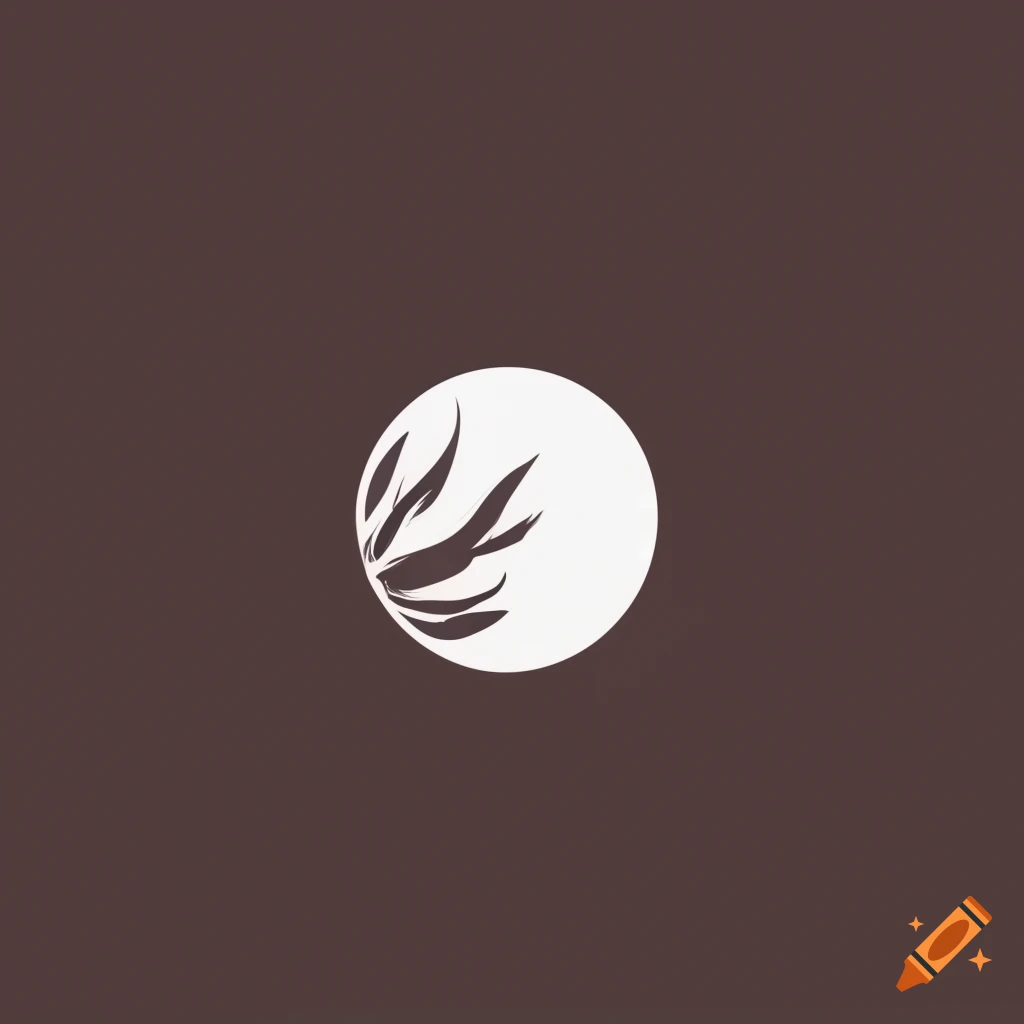 Minimalistic full moon logo design on Craiyon