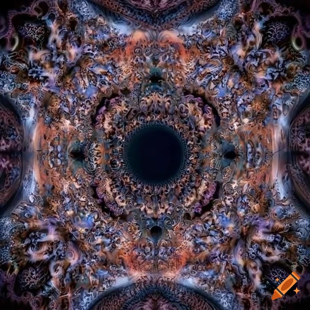 fractal pattern mirror frame