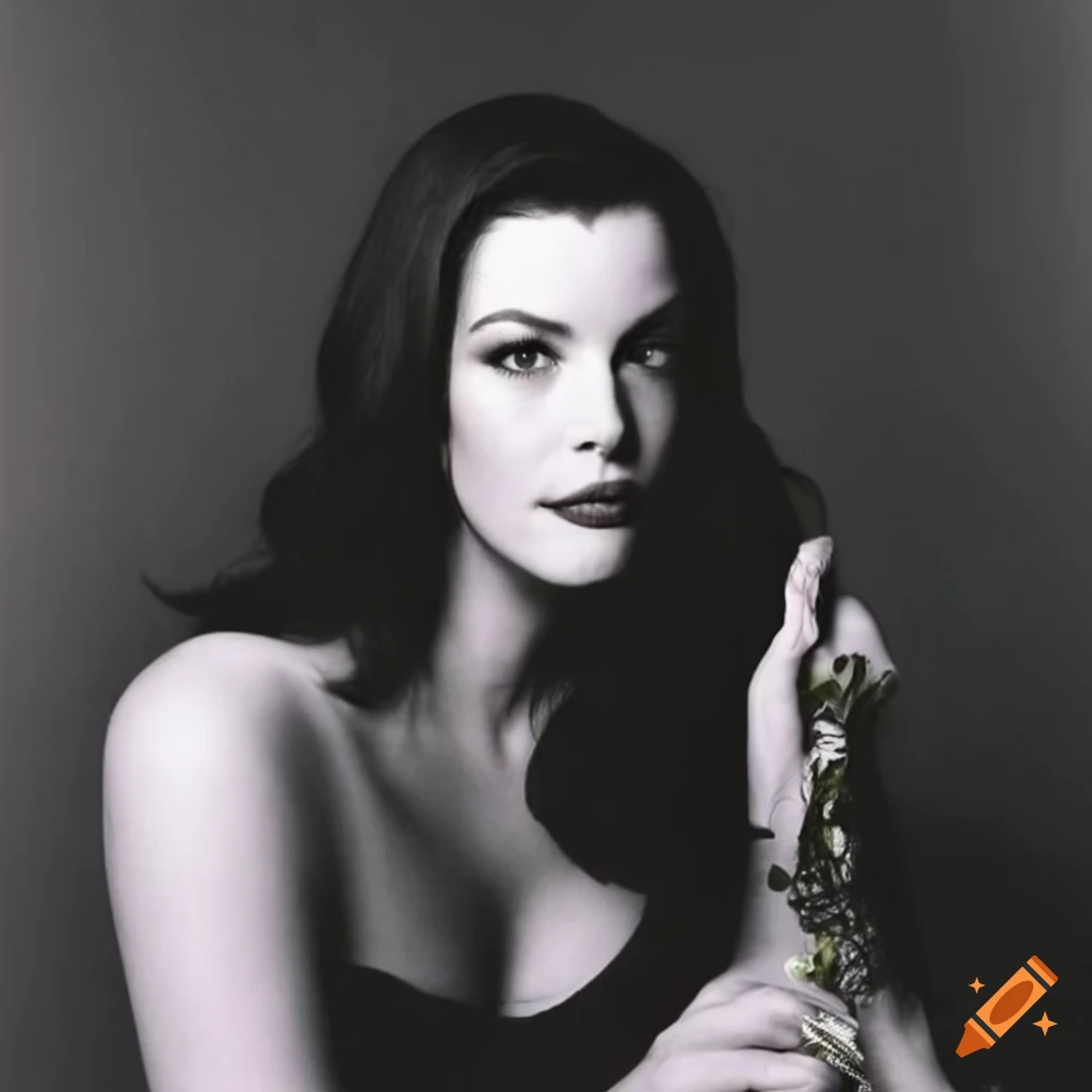 Liv tyler with white flowers on Craiyon