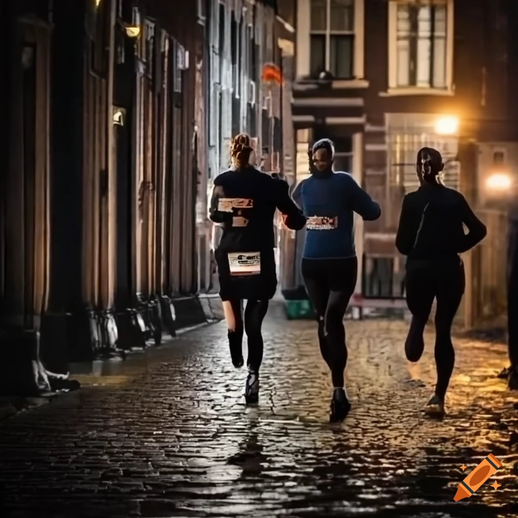 exciting poster for the Leiden urban trail run in December