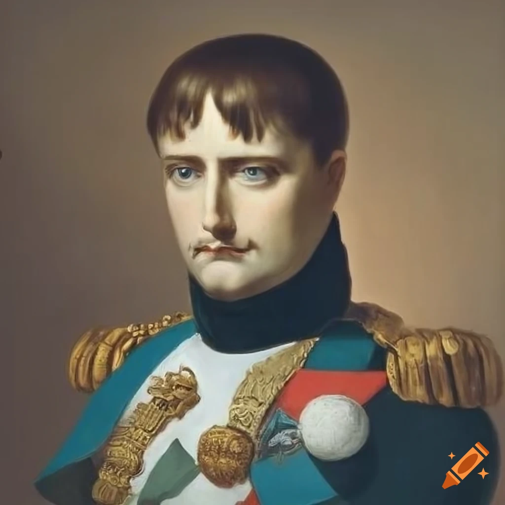 Satirical portrait of napoleon bonaparte with the face of frank gnegel