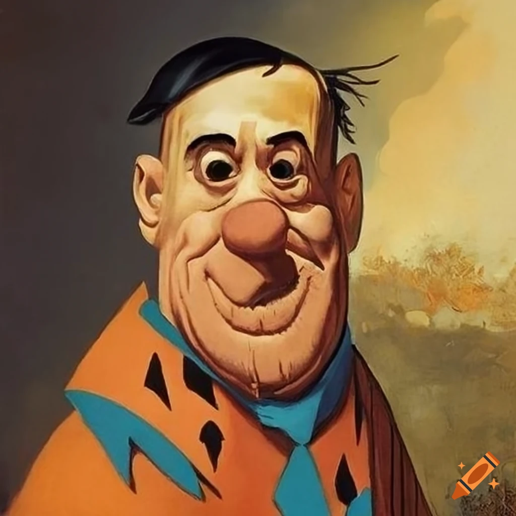 Portrait of fred flintstone by n.c. wyeth