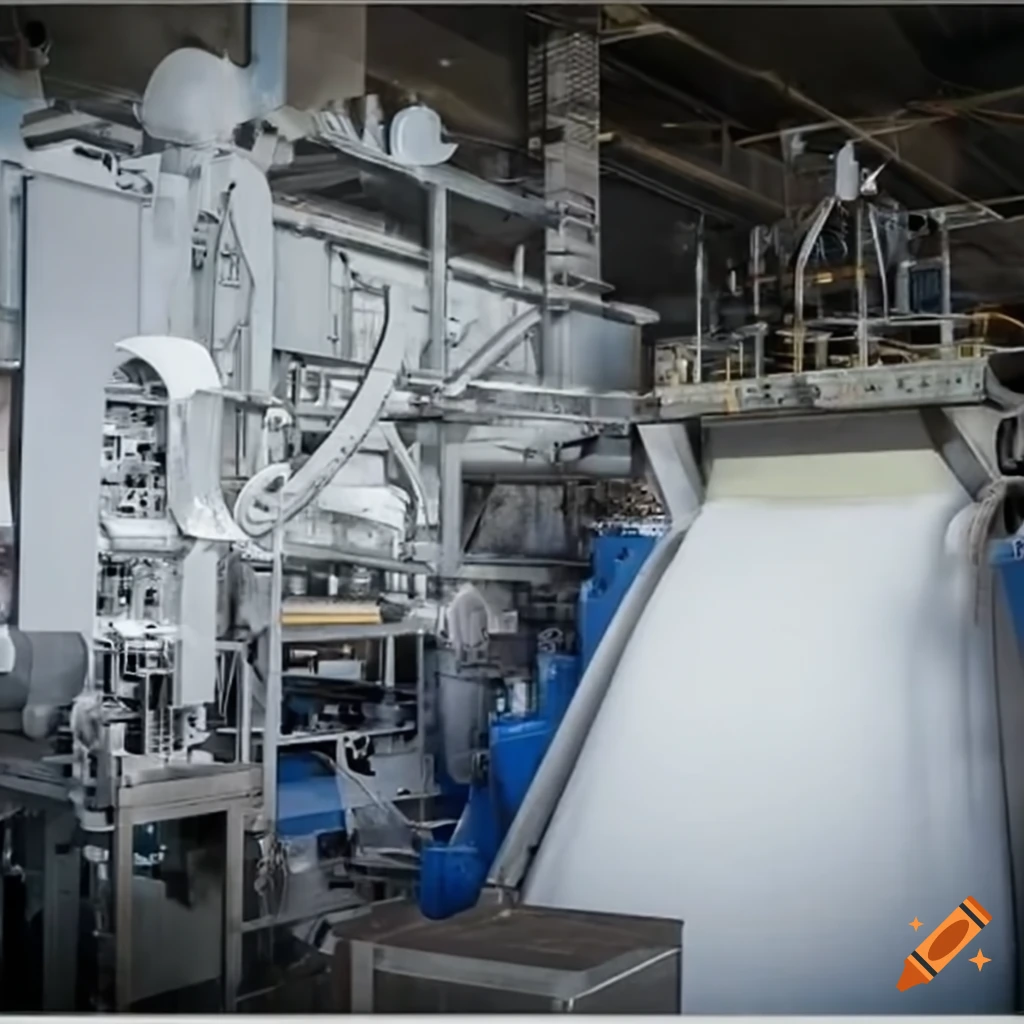 Chemicals used in a paper machine on Craiyon