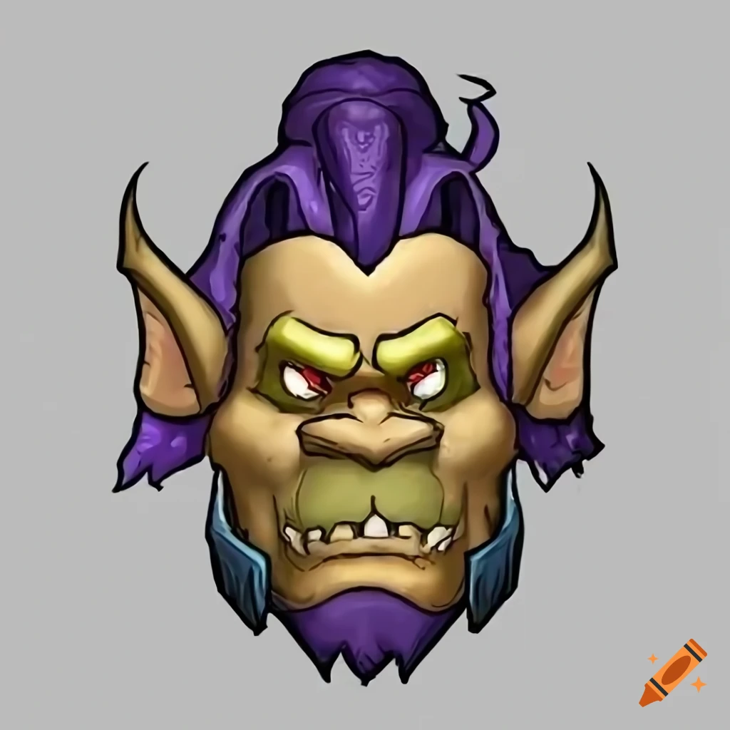 cartoon head of a character from Warcraft 3
