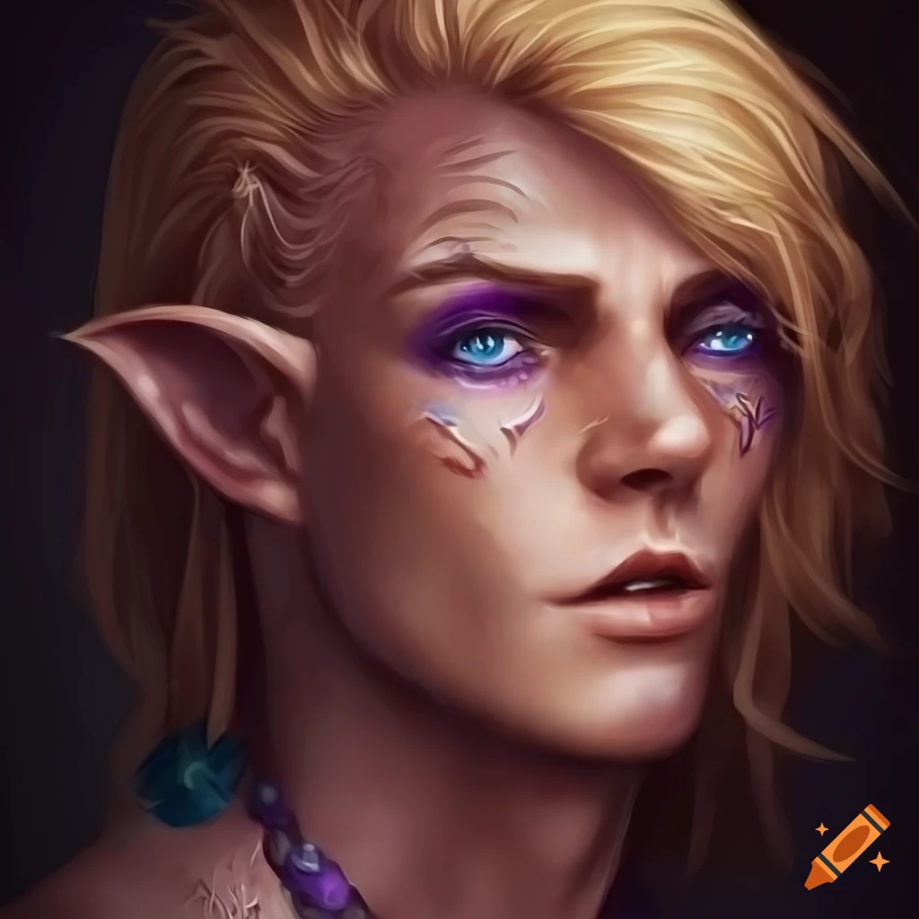 portrait-of-a-male-half-elf-with-unique-features-on-craiyon