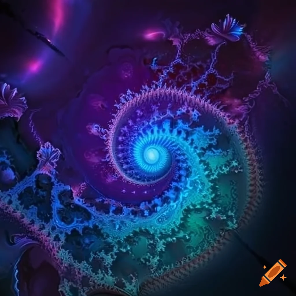 clear fractal patterns in space