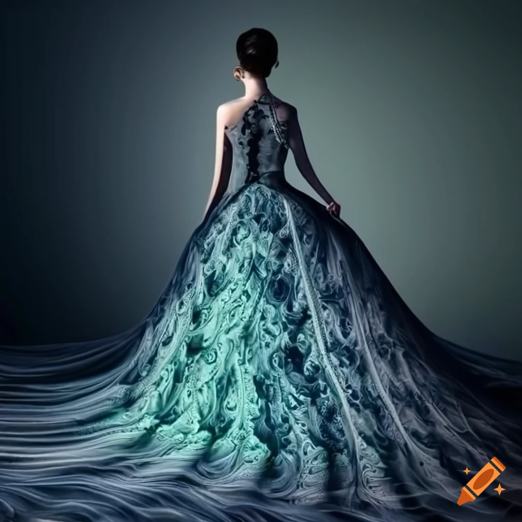 detailed fractal pattern on a dress