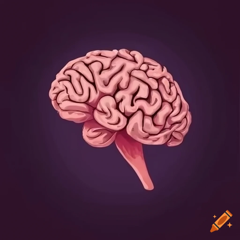 Cute brain drawing artwork