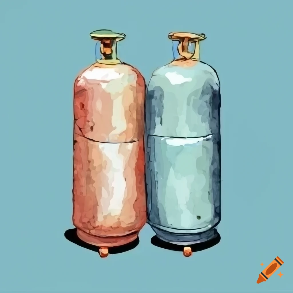 Gas cylinders. Gas industry. Design for poster or print. #Ad ,  #Advertisement, #industry#cylinders#Gas#print | Poster design, Gas  industry, Gas