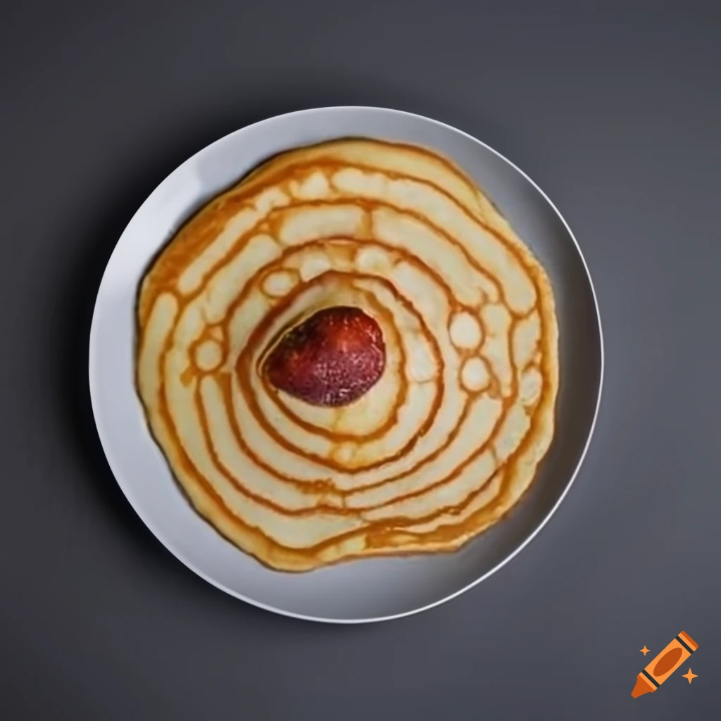 black background with a stack of pancakes