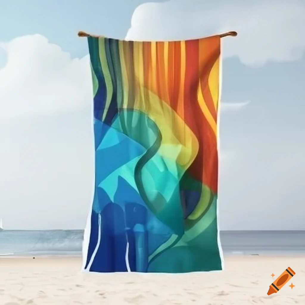 Beach towel with jysk b2b and champions league design