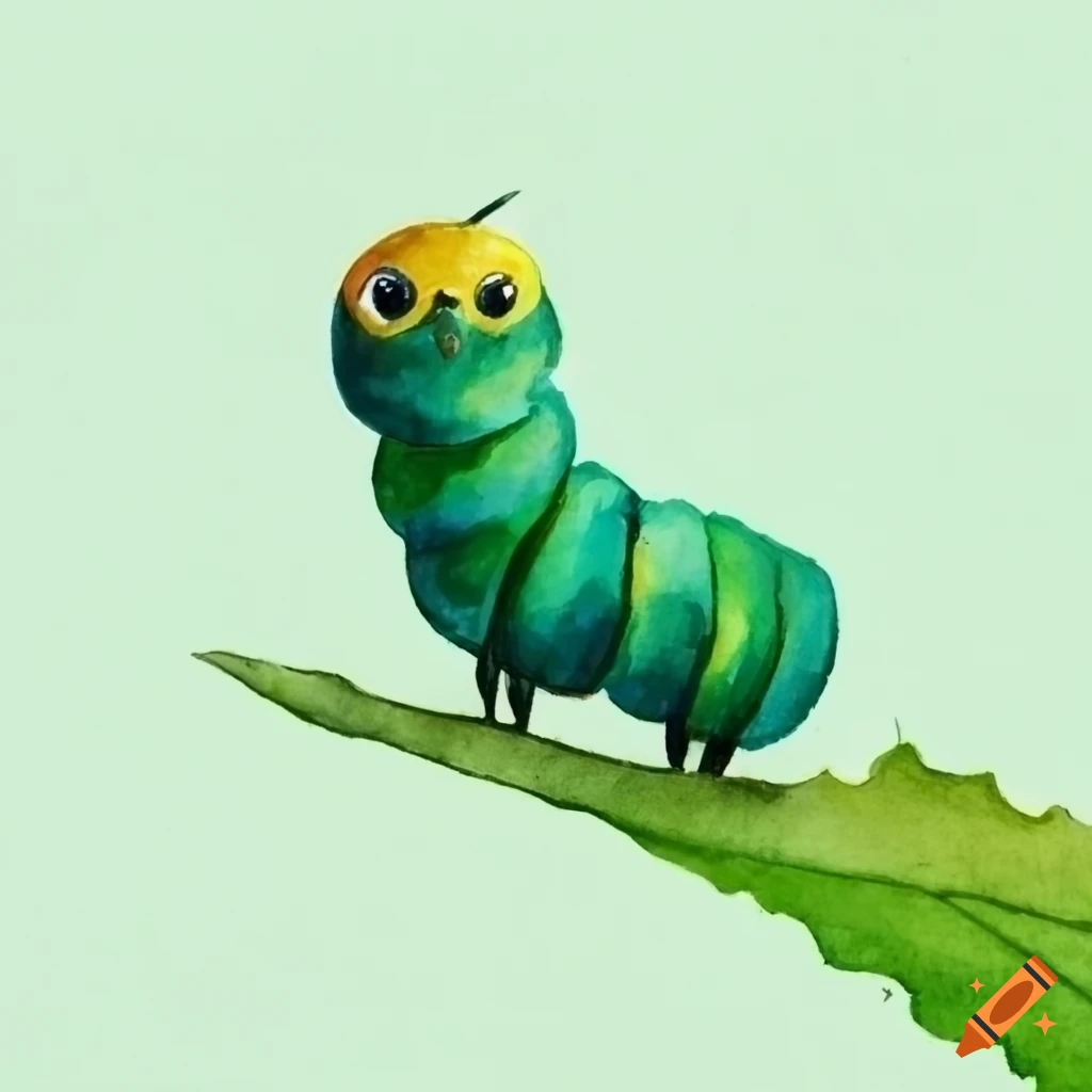 Cecropia Moth Caterpillar- Signed Fine Art Print - inkart