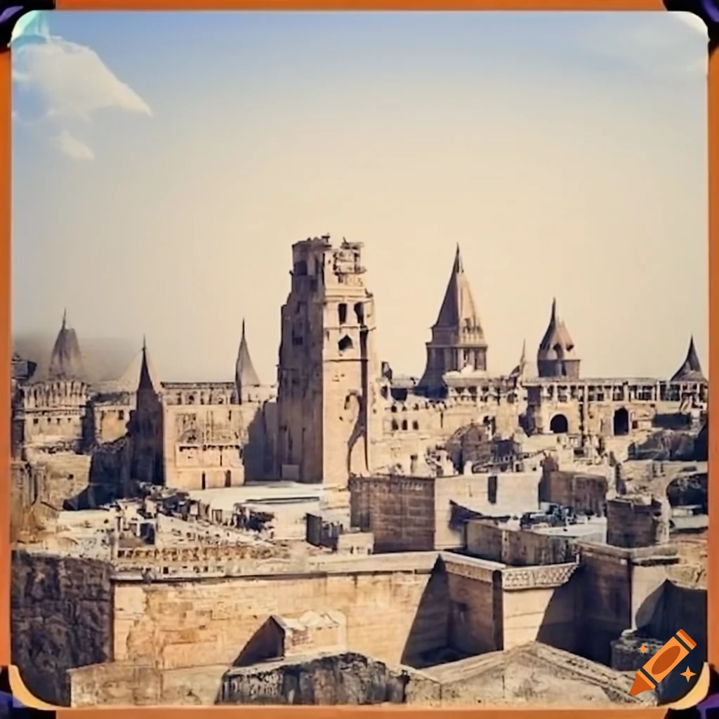 skyline of an ancient city