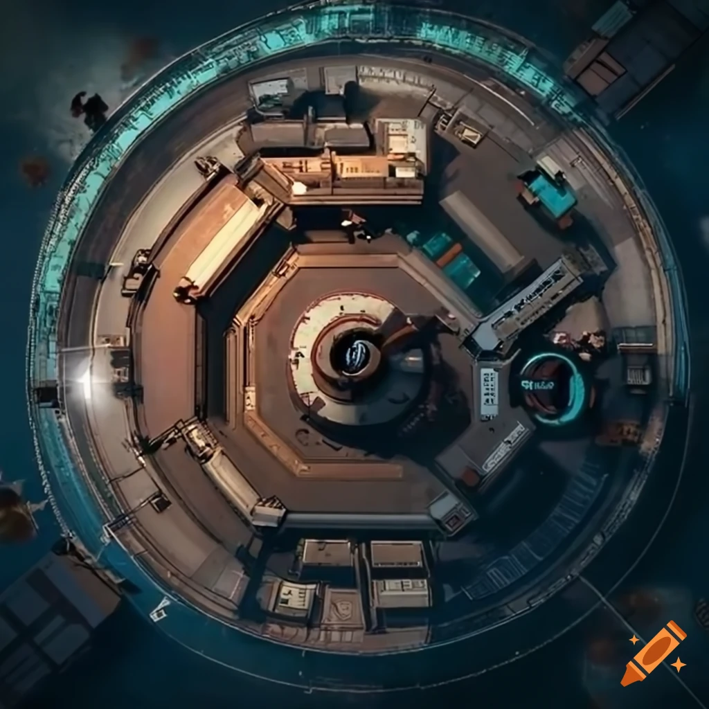 Map for satellite relay station in rpg on Craiyon