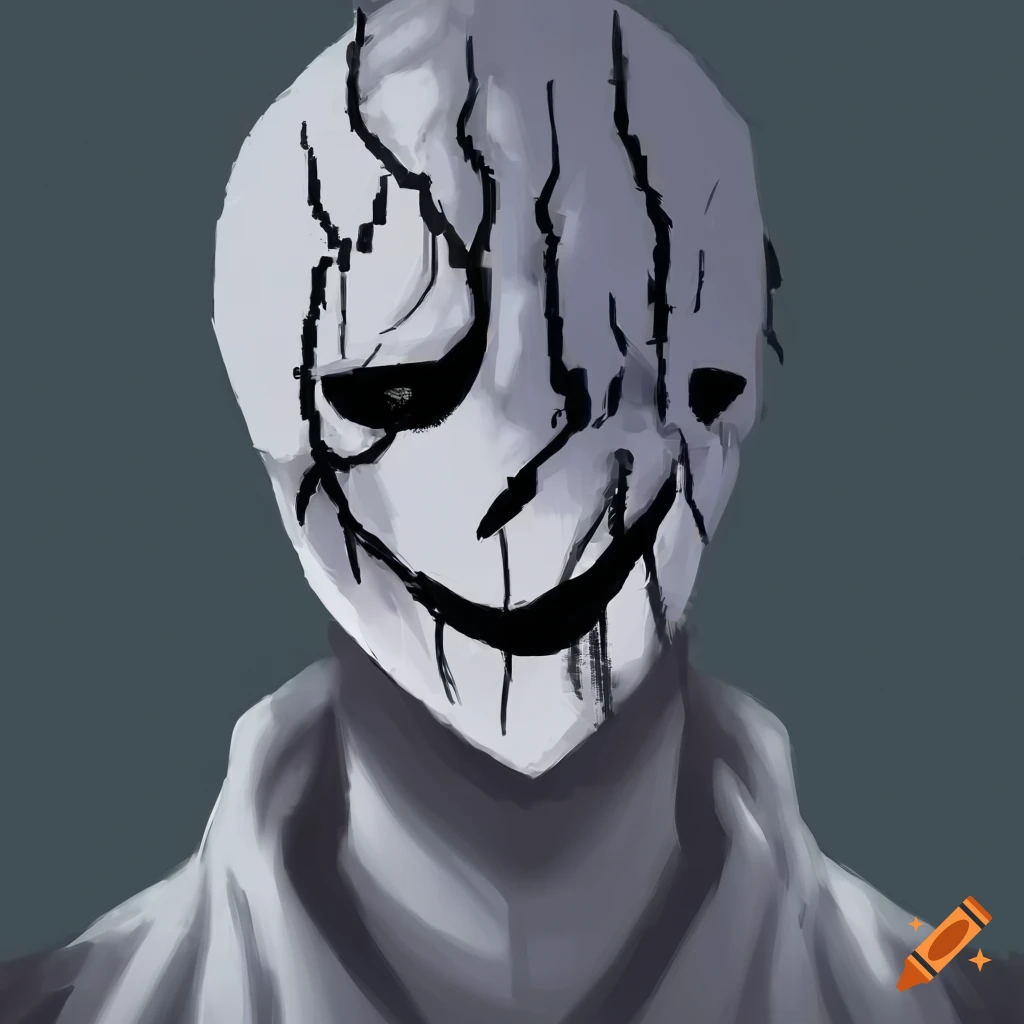Portrait of wd gaster from undertale on Craiyon