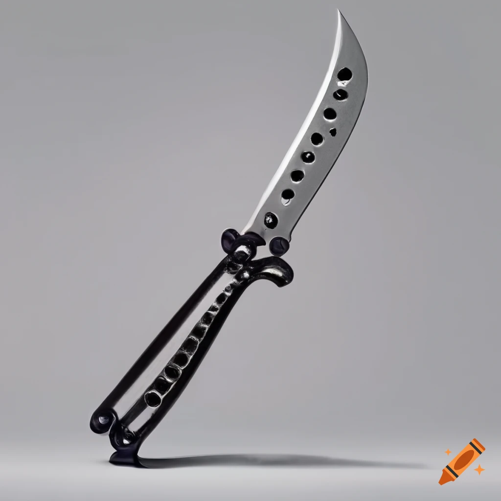 butterfly knife illustration