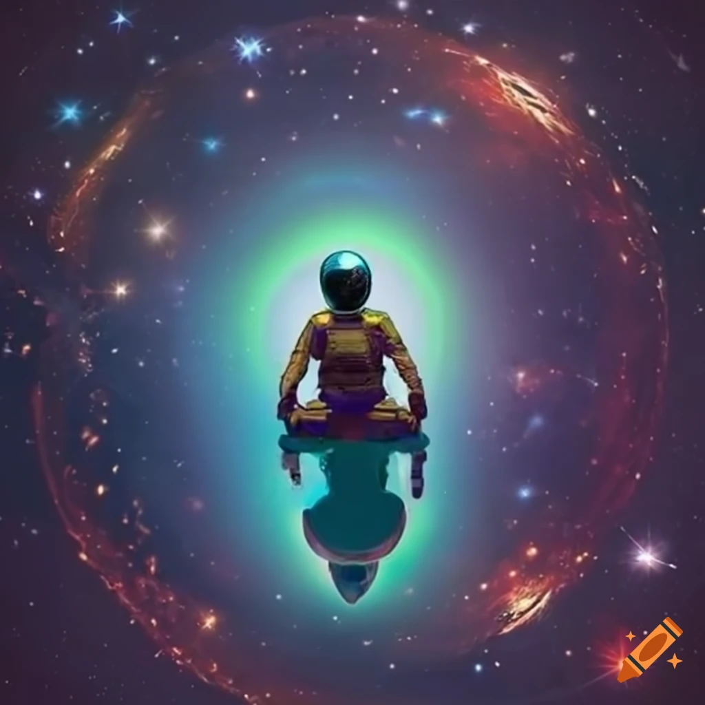 Astronaut Meditating In Space On Craiyon
