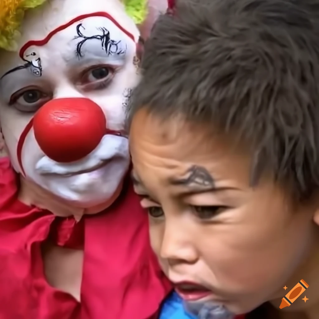 clown making children cry