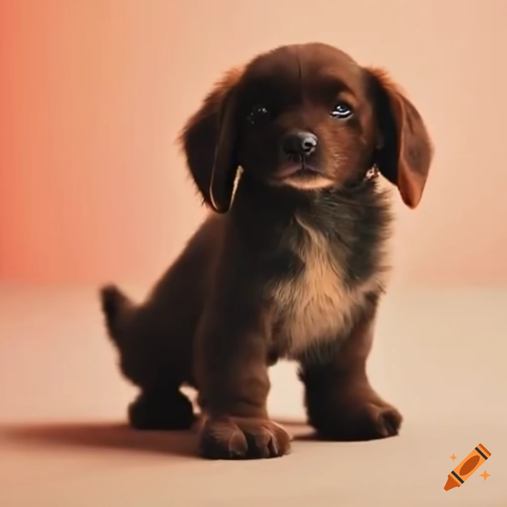 adorable puppy standing on a road
