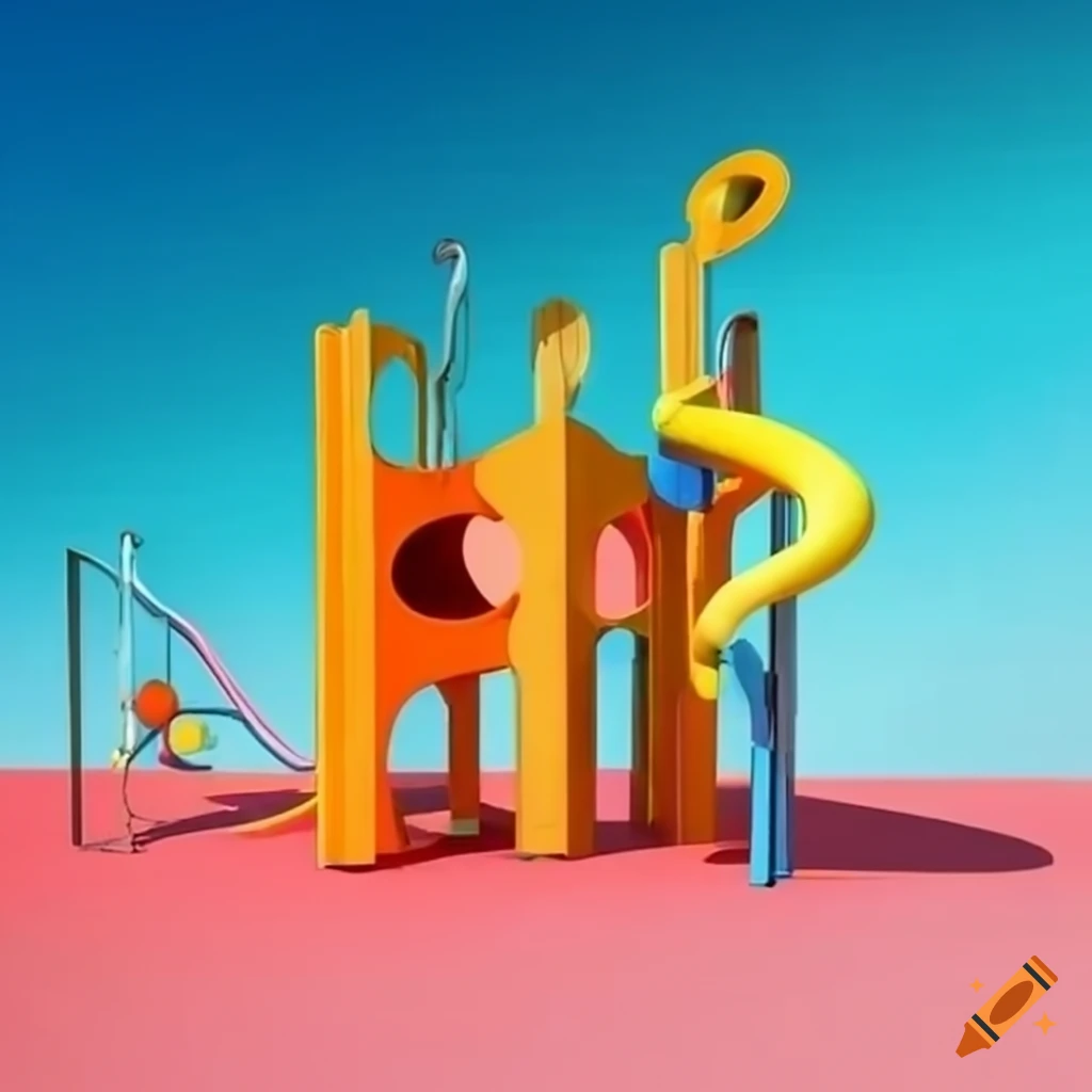 surreal and colorful playground