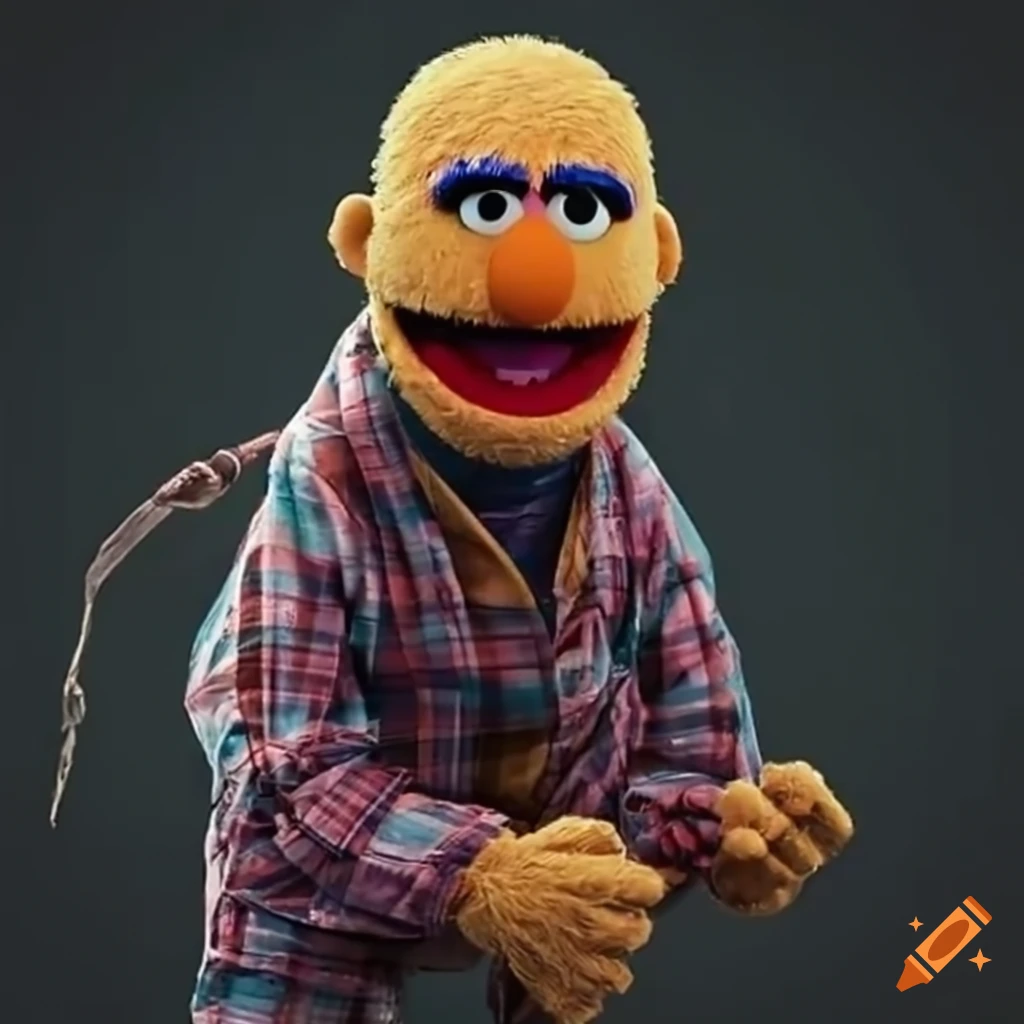Nancy faeser depicted as a furry sesame street muppet on Craiyon