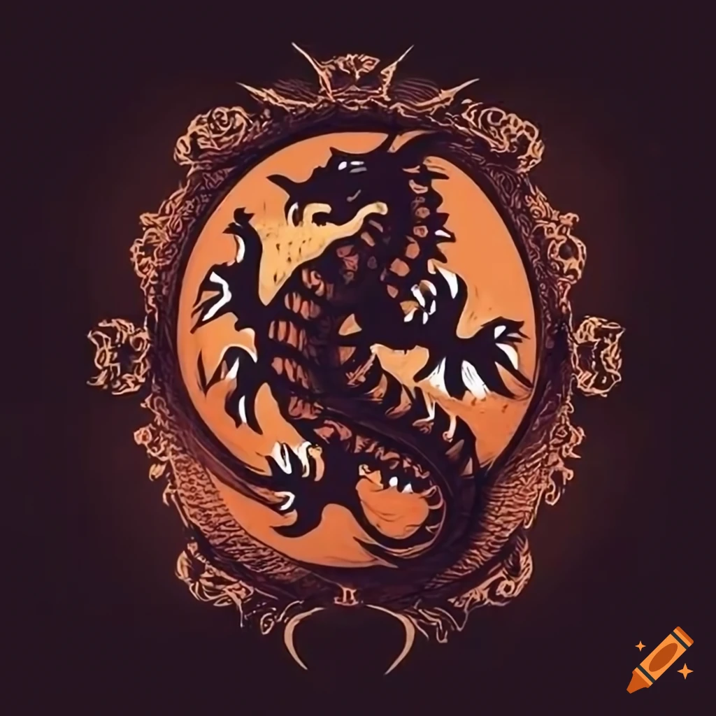 dragon band logo with dragon motifs